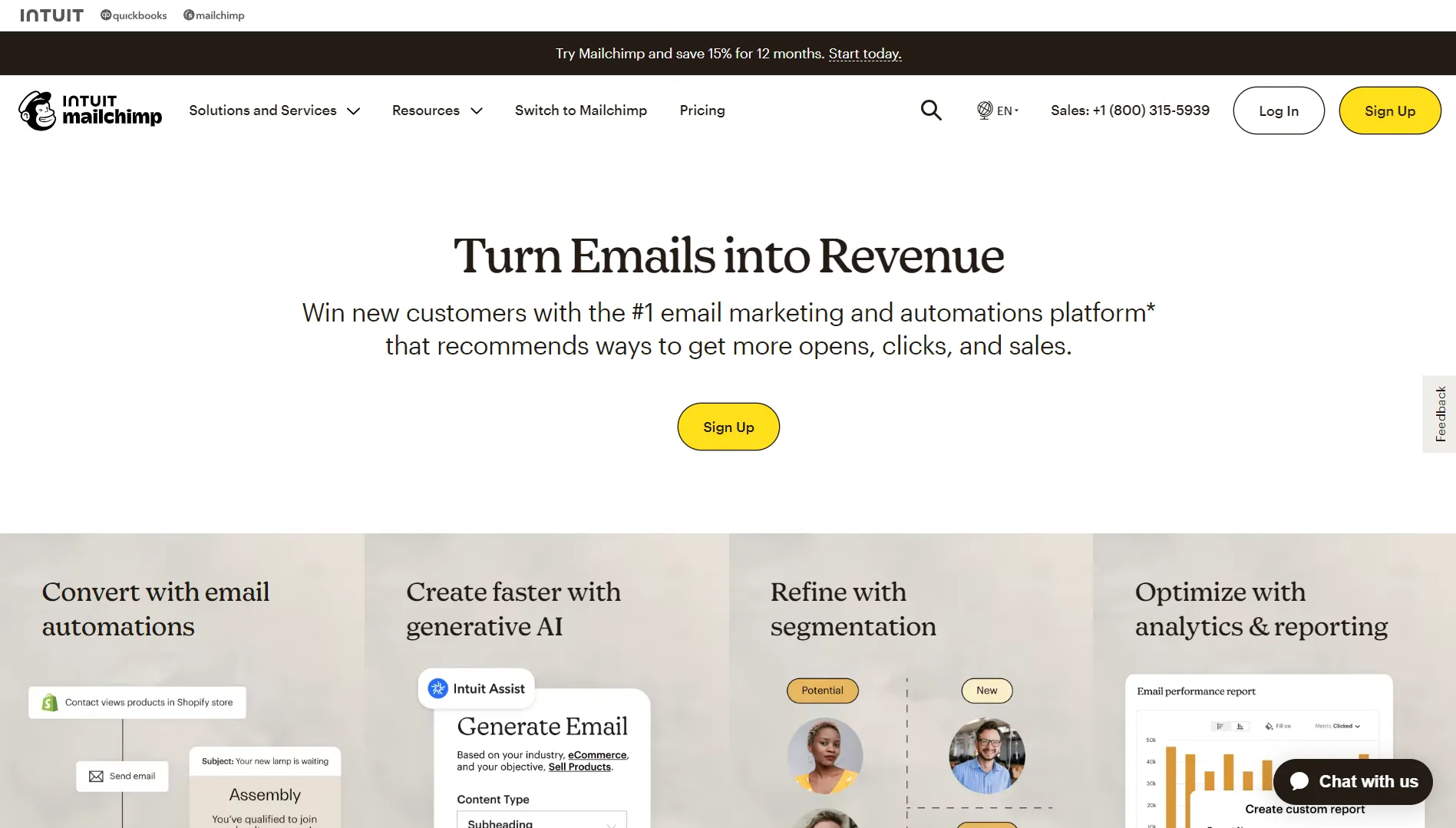 MailChimp website<br />
