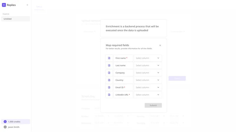 Data enrichment for prospects get replies