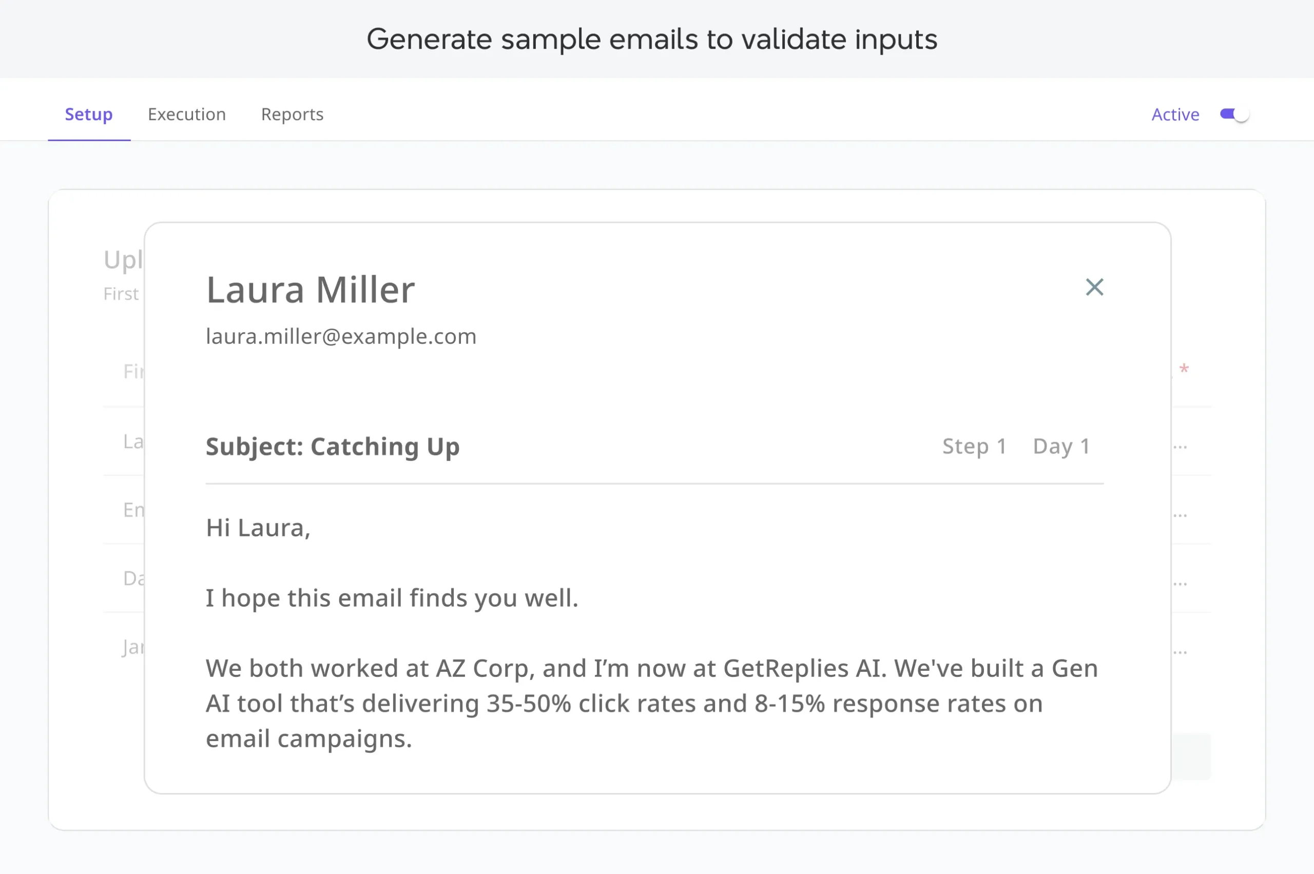 Sample emails getreplies